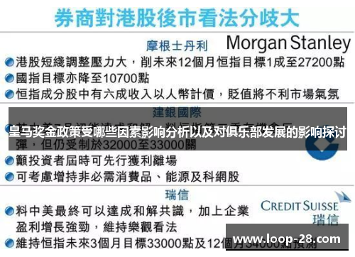 皇马奖金政策受哪些因素影响分析以及对俱乐部发展的影响探讨