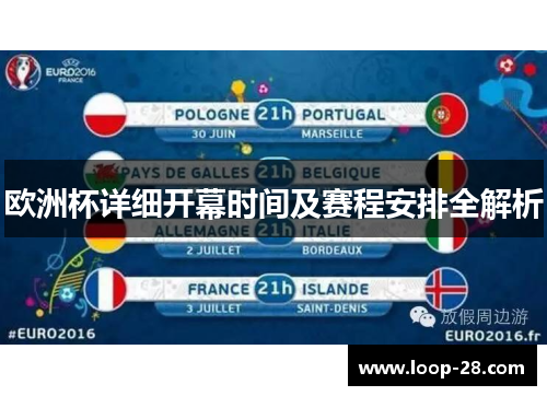 欧洲杯详细开幕时间及赛程安排全解析